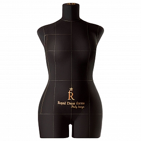 Фото Манекен Royal Dress Forms мягкий женский Monica с подставкой Милан. Чёрный, размер 46