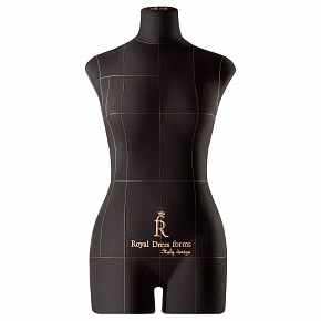 Фото Манекен Royal Dress Forms мягкий женский Monica с подставкой Милан. Чёрный, размер 44