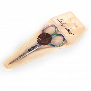 Фото Ножницы Lady Sew для вышивки и рукоделия с прямыми концами и цветными ручками 4 дюйма E-4DF