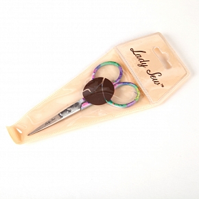 Фото Ножницы Lady Sew для вышивки и рукоделия с прямыми концами и цветными ручками 3,5 дюйма EN-3,5DF