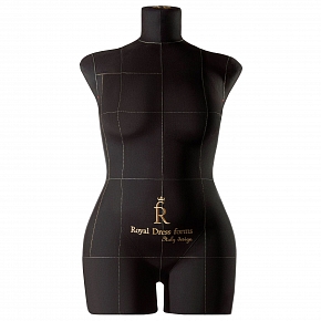 Фото Манекен Royal Dress Forms мягкий женский Monica с подставкой Милан. Чёрный, размер 48