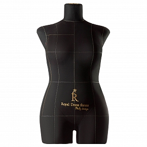 Фото Манекен Royal Dress Forms мягкий женский Monica с подставкой Милан. Чёрный, размер 50